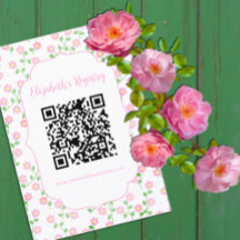Love Is In Bloom Pink Bridal Shower Registry