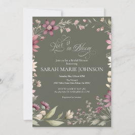 Love is in Bloom Spring Floral Bridal Shower Inbjudningar