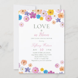 Love is in Bloom Wildflower Garden Bridal Shower Inbjudningar