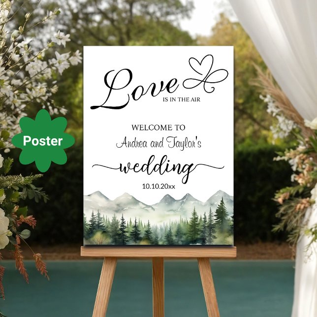 Love is in the Air Elegant Wedding Welcome Poster (Skapare uppladdad)