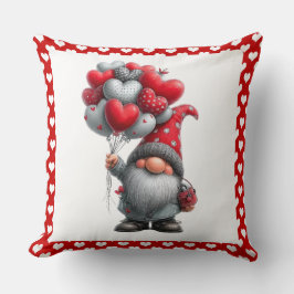"Love is in the Air" Heart Balloon Gnome Kudde