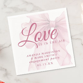Love Is In The Air Mauve Pink Bow Engagement Pappersservett