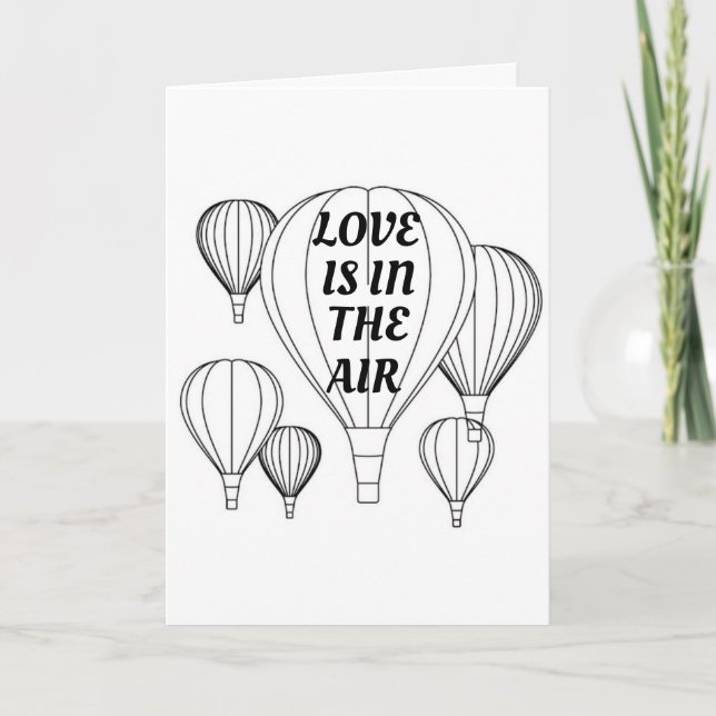 **LOVE** IS IN THE AIR **ON OUR ANNIVERSARY** CARD KORT (Framsida)