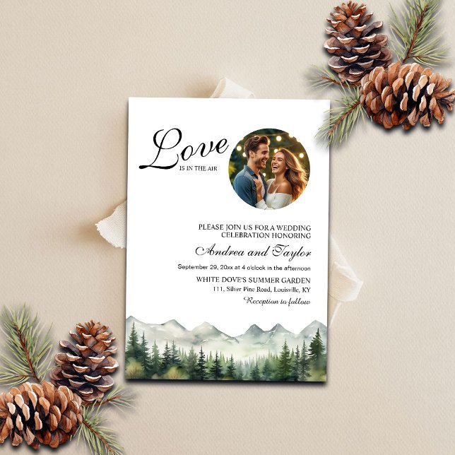 Love is in the air Photo Wedding Inbjudningar (Skapare uppladdad)