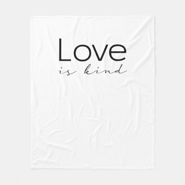 Love Is Kind Christian Scripture Love Is Patient I Fleecefilt (Framsidan)