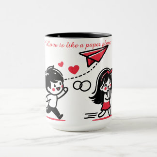 Love is like a paper plane mugg