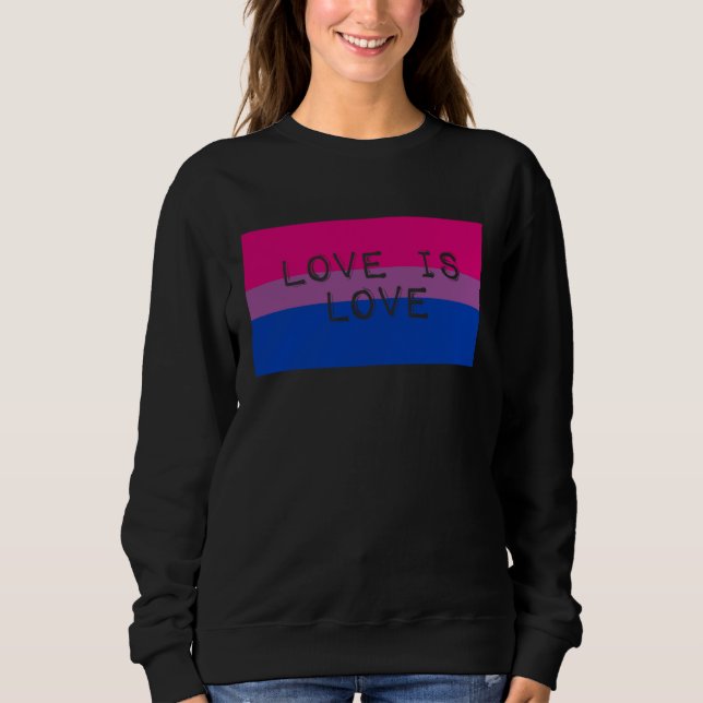 Love Is Love Cute Gay Bisexual Pride Flag Aestheti T Shirt (Framsida)