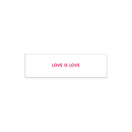 LOVE IS LOVE gummistämpel med röd bläck Självfärgande Stämpel