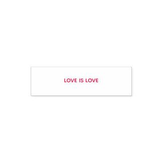 LOVE IS LOVE gummistämpel med röd bläck Självfärgande Stämpel