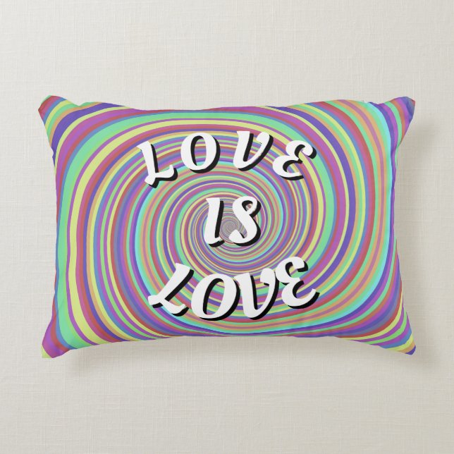 Love Is Love Pride Accent Pillow Prydnadskudde (Framsidan)