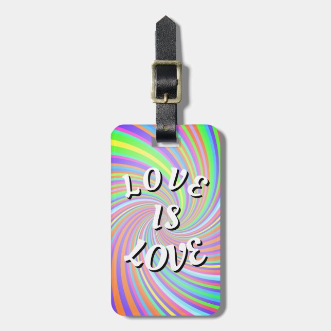 Love Is Love Pride Bagagebricka (Vertikal Framsida)