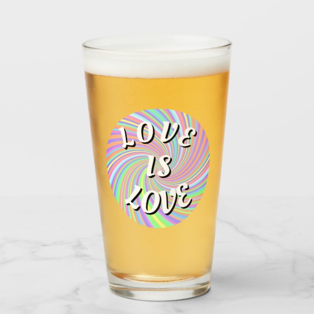 Love Is Love Pride Glaskopp (Framsida fylld)
