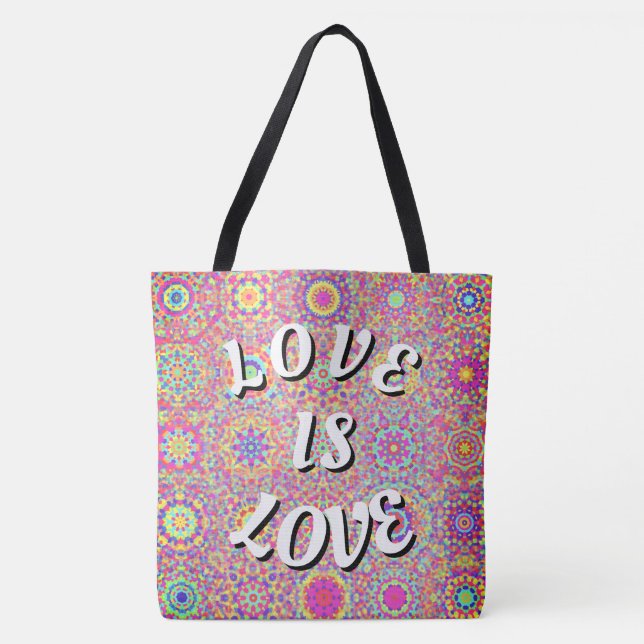 Love Is Love Pride-handväskor Tygkasse (Framsida)