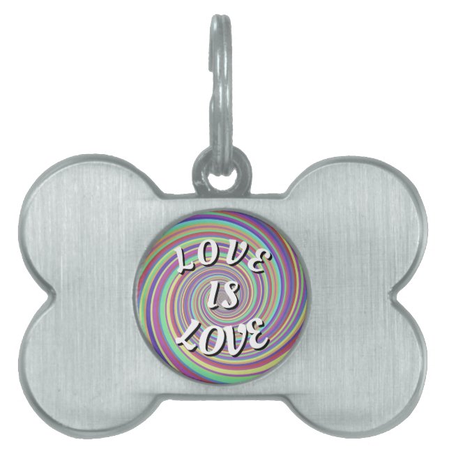 Love Is Love Pride ID-bricka Husdjur (Framsidan)