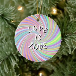 Love Is Love Pride Julgransprydnad Keramik