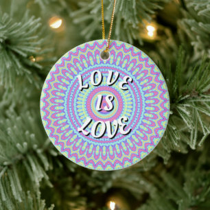 Love Is Love Pride Julgransprydnad Keramik