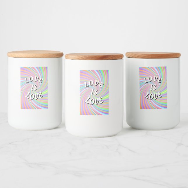Love Is Love Pride Mat Etikett (Flaskor)