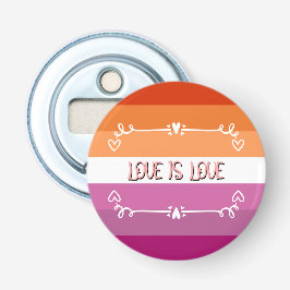 Love is Love Pride Month Knapp Flasköppnare