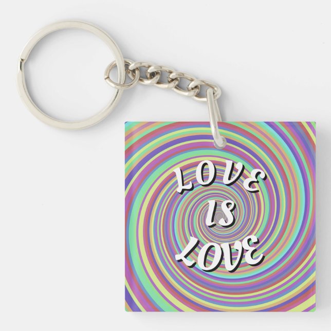 Love Is Love Pride-nyckelring (Framsidan)