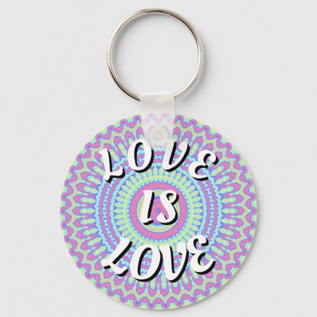 Love Is Love Pride-nyckelring Nyckelring (Framsida)