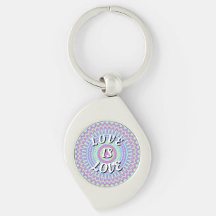 Love Is Love Pride-nyckelring Swirl Silverfärgad Nyckelring