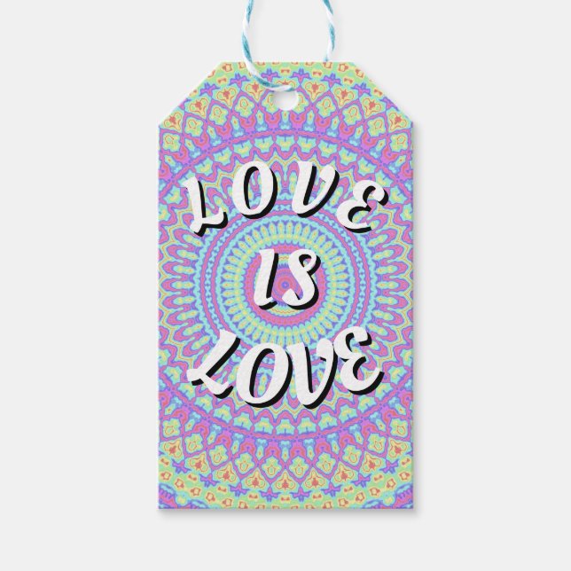 Love Is Love Pride Presentetikett (Framsidan)