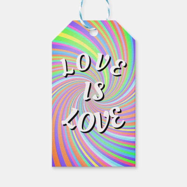 Love Is Love Pride Presentetikett (Framsidan)