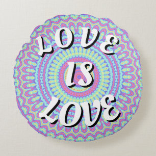 Love Is Love Pride Rund Kudd Kudde