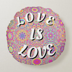 Love Is Love Pride Rund Kudd Kudde