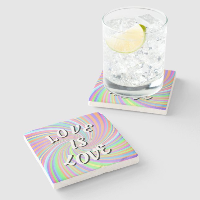 Love Is Love Pride Stone Coaster Stenunderlägg (Sidan)
