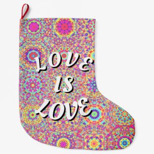 Love Is Love Pride Stor Julstrumpa