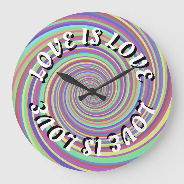 Love Is Love Pride Stor Klocka (Framsida)