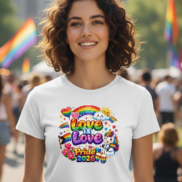 Love Is Love Regnbågsstolthet  T Shirt