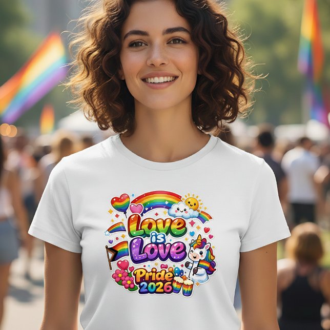 Love Is Love Regnbågsstolthet  T Shirt (Skapare uppladdad)