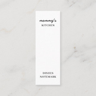 Love Is Mom’s Cooking Mini Bookmark Visitkort