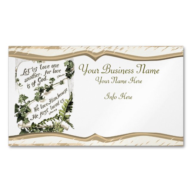 Love Is Of God Magnetiska Visitkort (Framsida)