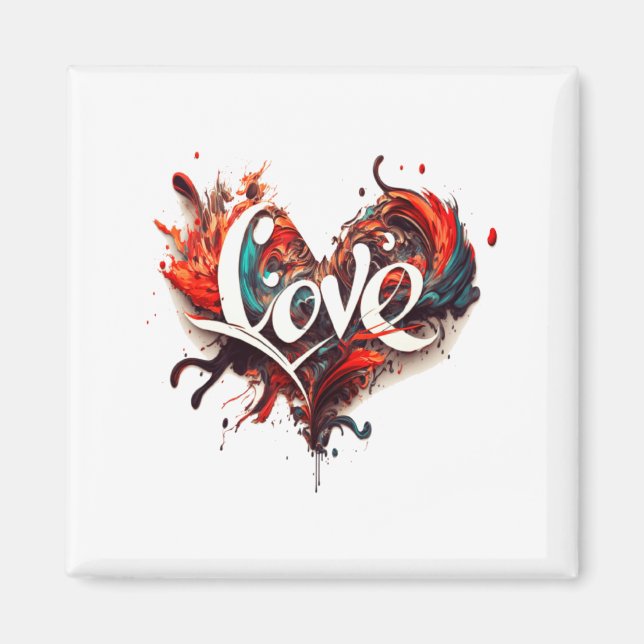 Love Is On Valentines Day  Magnet (Framsidan)