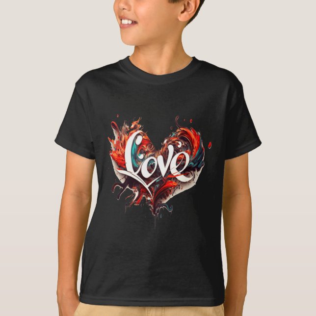 Love Is On Valentines Day  T Shirt (Framsida)