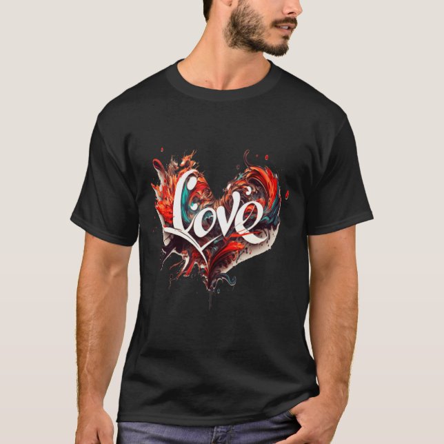 Love Is On Valentines Day  T Shirt (Framsida)