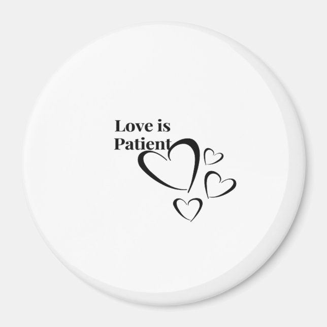 Love Is Patient Calm Aesthetic  Magnet (Framsidan)