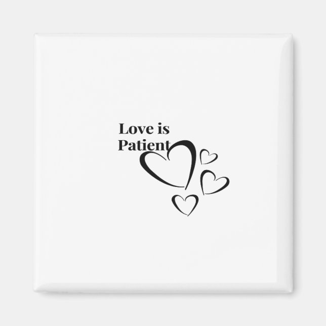 Love Is Patient Calm Aesthetic  Magnet (Framsidan)