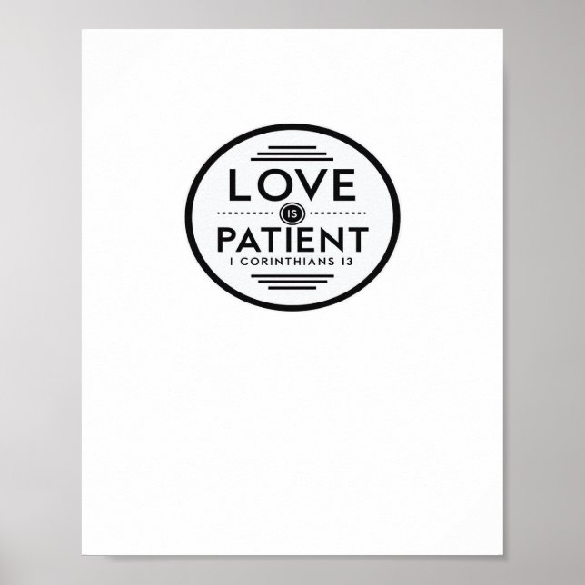 Love Is Patient Clean Design  Poster (Framsidan)