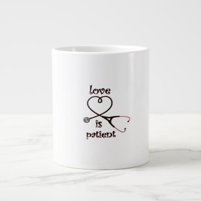 Love Is Patient Clean Layout  Jumbo Mugg (Framsidan)