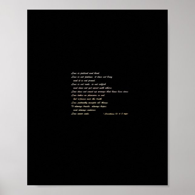 Love Is Patient Simple Inspirational Design  Poster (Framsidan)