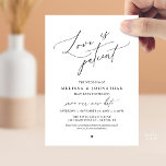 “Love Is Patient” Wedding Postpone Announcement Inbjudningar<br><div class="desc">Share your updated wedding plans with grace using this elegant wedding postponement announcement card. Featuring the heartfelt phrase “Love Is Patient” in flowing calligraphy paired with refined minimalist typography, this design offers a beautiful and thoughtful way to inform guests of your new celebration date. Perfect for couples who appreciate timeless,...</div>