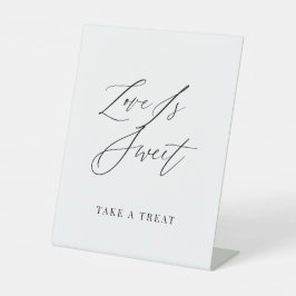Love Is Sweet – Minimalist Wedding Pedestal Sign