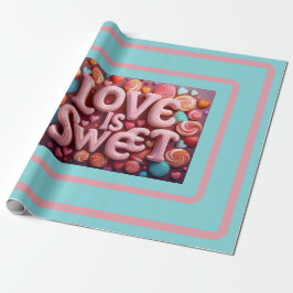 Love Is Sweet Valentine Wedding Typography Presentpapper