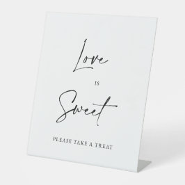 Love Is Sweet Wedding Dessert Bar Sign Minimalist 