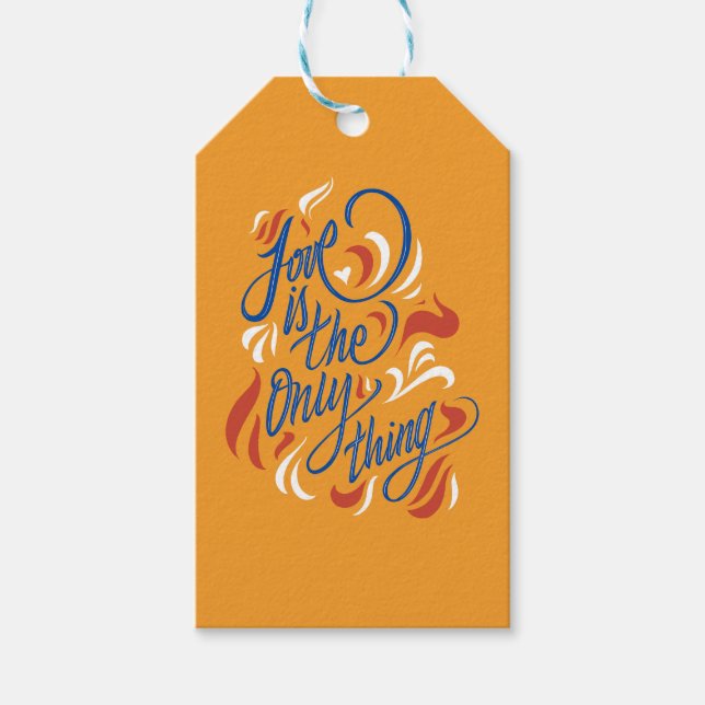 Love is the only thing presentetikett (Framsidan)