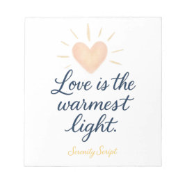 Love Is the Warmest Light Notepad Anteckningsblock